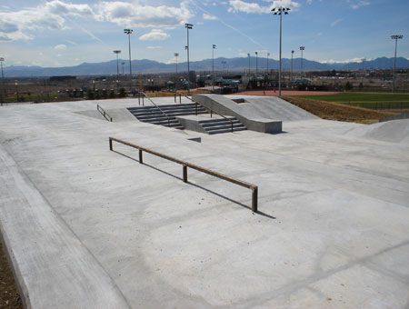 Westminster Skatepark - A look at the street course.