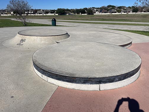 Schertz Skatepark - Multi-elevated manual pad zone.
