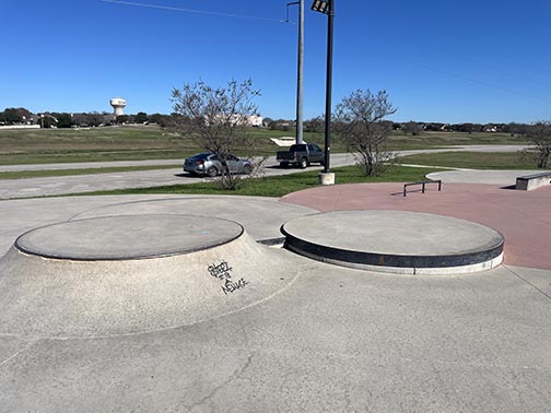 Schertz Skatepark - Multi-elevated manual pad zone.